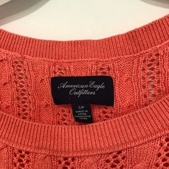 American Eagle Coral Knitted Style Sweater - Picture 7 of 7